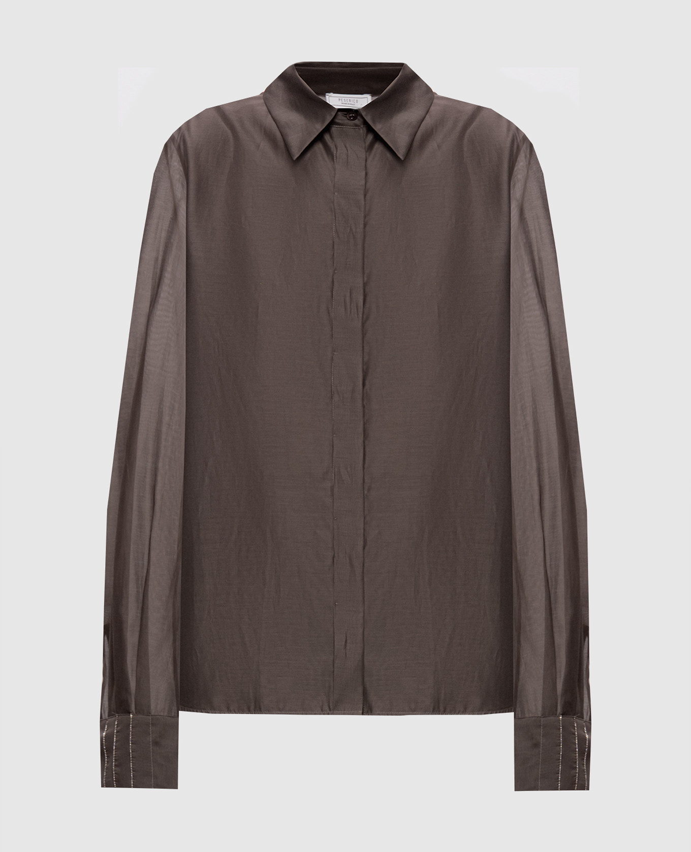Brown blouse with silk