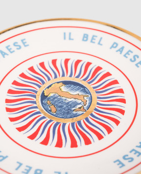 Bitossi Home White porcelain souvenir plate Italy BEL20102