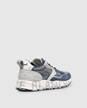 Voile Blanche Blue sneakers CLUB01 with vintage effect 0012017465183C67