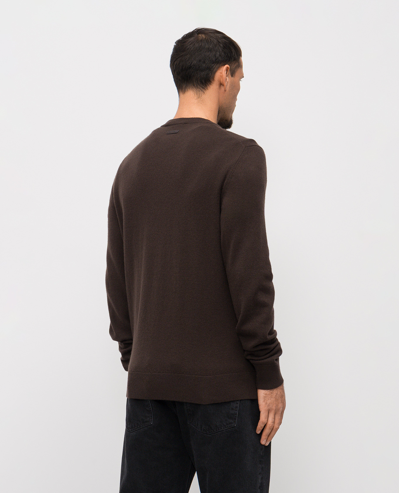 

Brown wool and cashmere jumper with logo Dolce&Gabbana