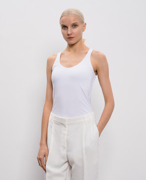 Brunello Cucinelli White top with monil chain M0T18DO100