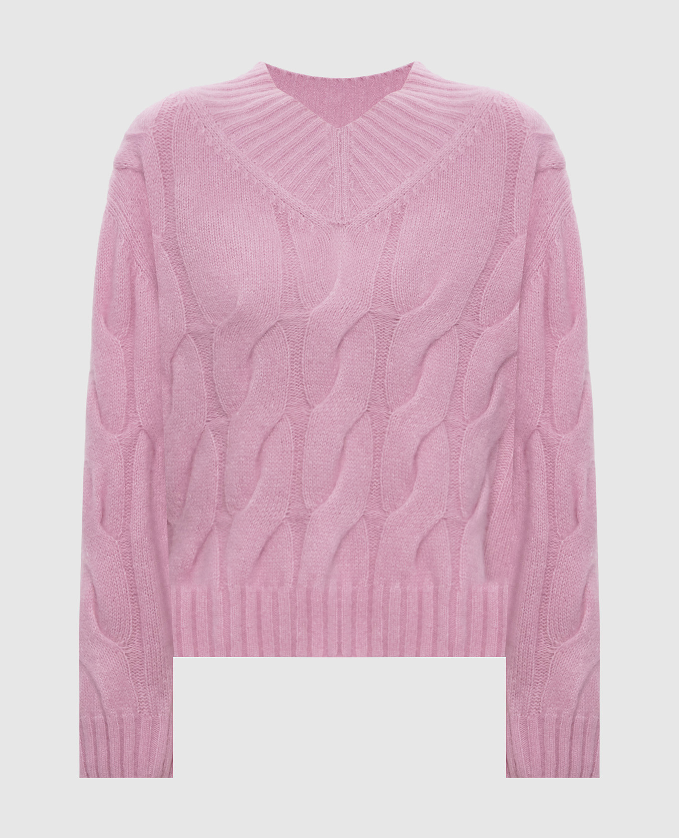 

Pink cashmere and silk patterned sweater Allude