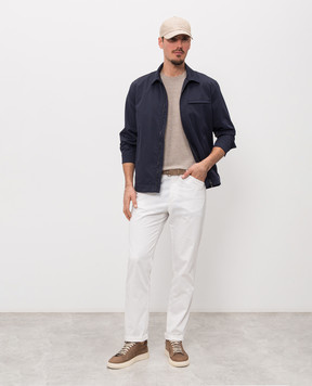 Peserico Brown linen t-shirt R59472F129108N