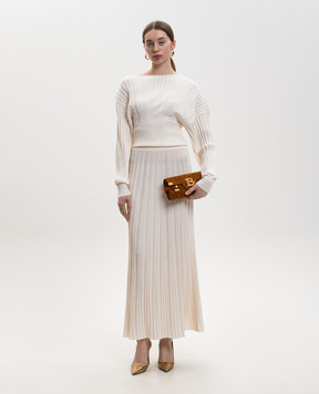 Balmain White ribbed jumper GF1AQ135KJ30