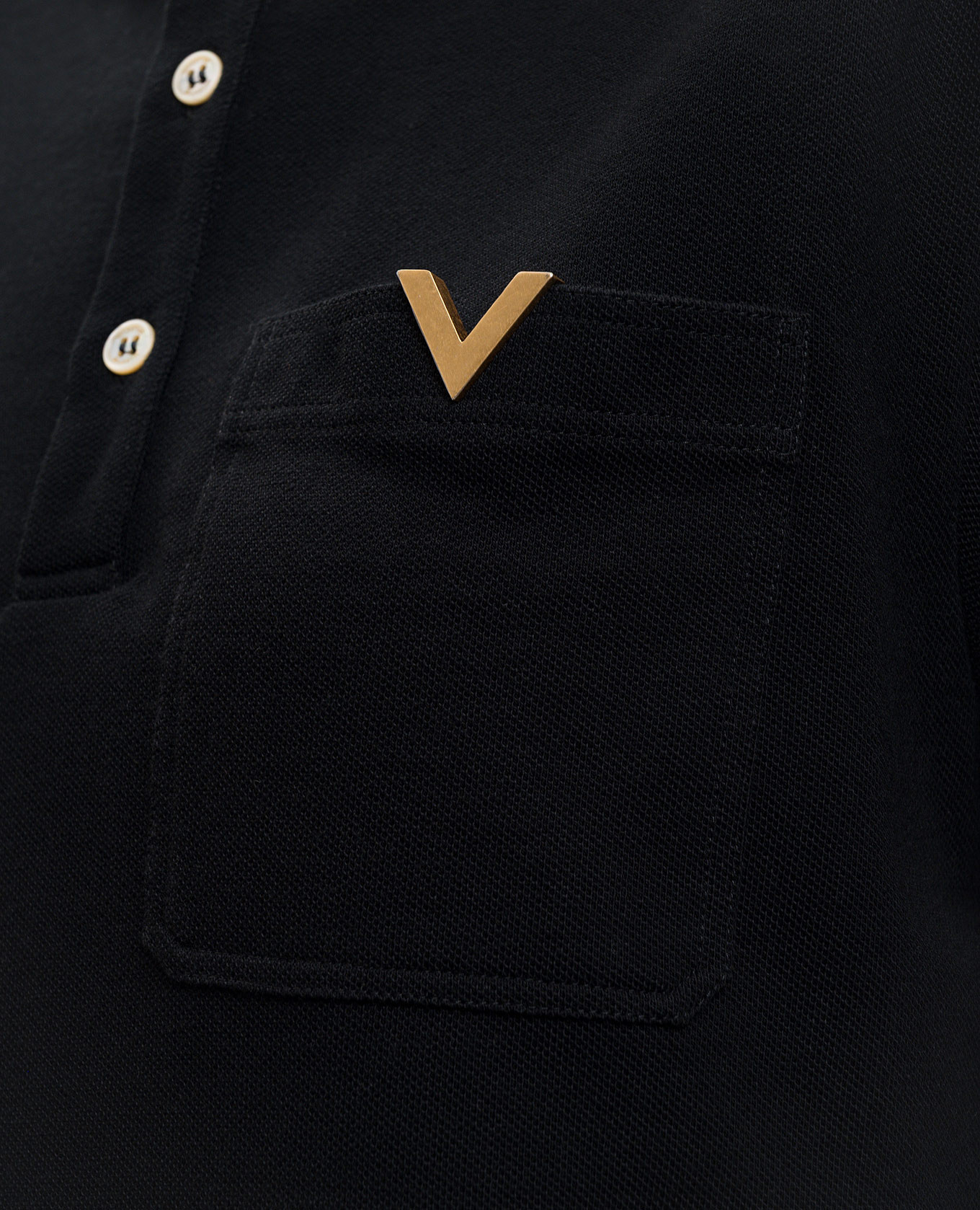 

Black polo with contrast piping Valentino