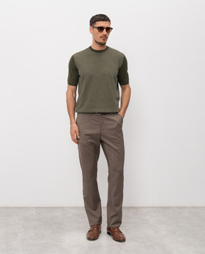 Stefano Ricci Green silk t-shirt K616436G10F26106
