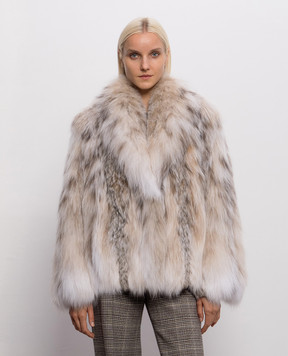Rindi Beige lynx fur coat 046LI025