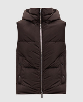 MooRER Brown down vest FUENTE FUENTESTP