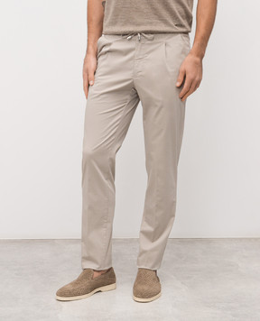 Enrico Mandelli Beige cotton pants GYM02B5653