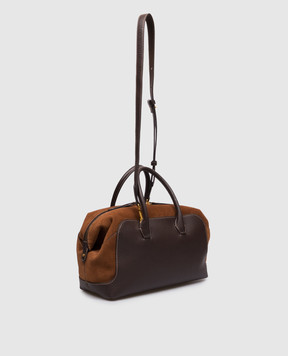 Gianni Chiarini Gemma brown leather bowler bag BS12241COMMGRNCM