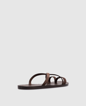 Tom Ford Brown suede flip-flops J1619LCL046N
