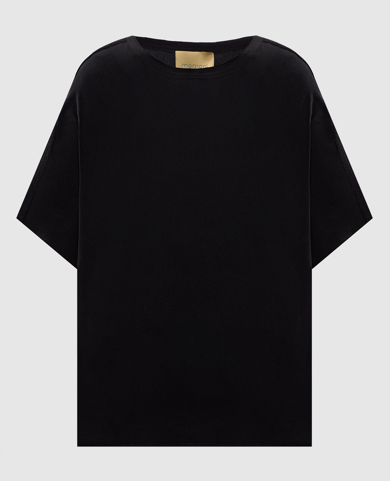 Gila black silk blouse