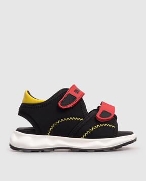 DSQUARED2 Children's black sandals with logo 82647