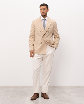 Brunello Cucinelli Beige camel wool jacket MV4617BBDH