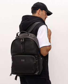 Dolce&Gabbana Vittoria black leather backpack BM2727A0370