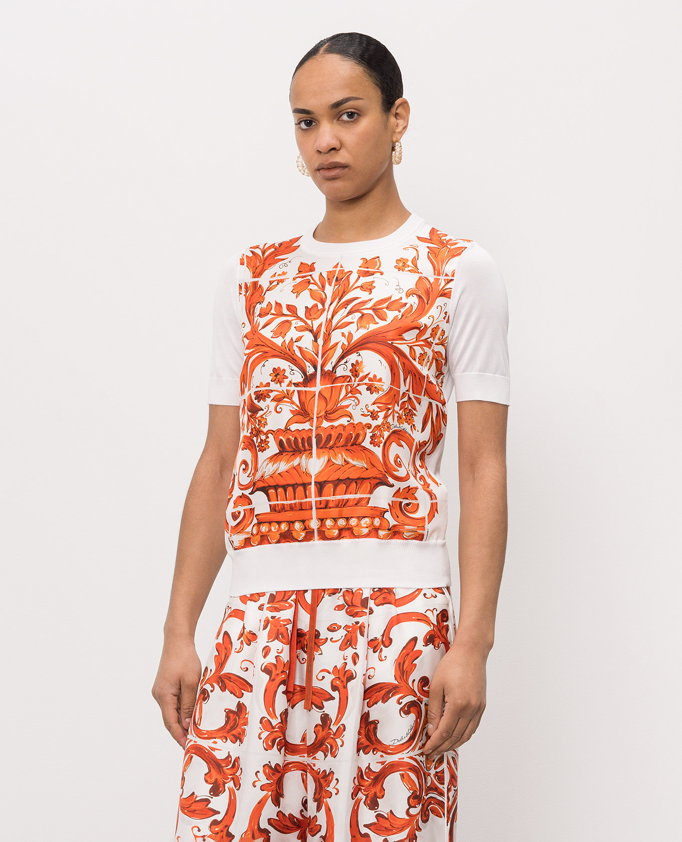 

Ivory silk top Dolce&Gabbana, Beige