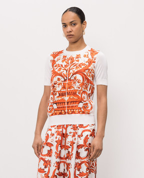 Dolce&Gabbana Ivory silk top FXXBATJBSP8