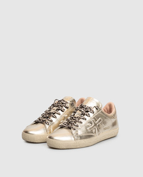 Premiata Stevend gold leather sneakers STEVEND8491