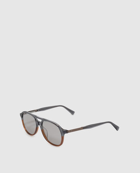 Brunello Cucinelli Grey sunglasses with logo engraving MOCMULTS55