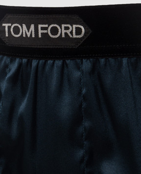 Tom Ford Blue silk boxer briefs T4LE41010