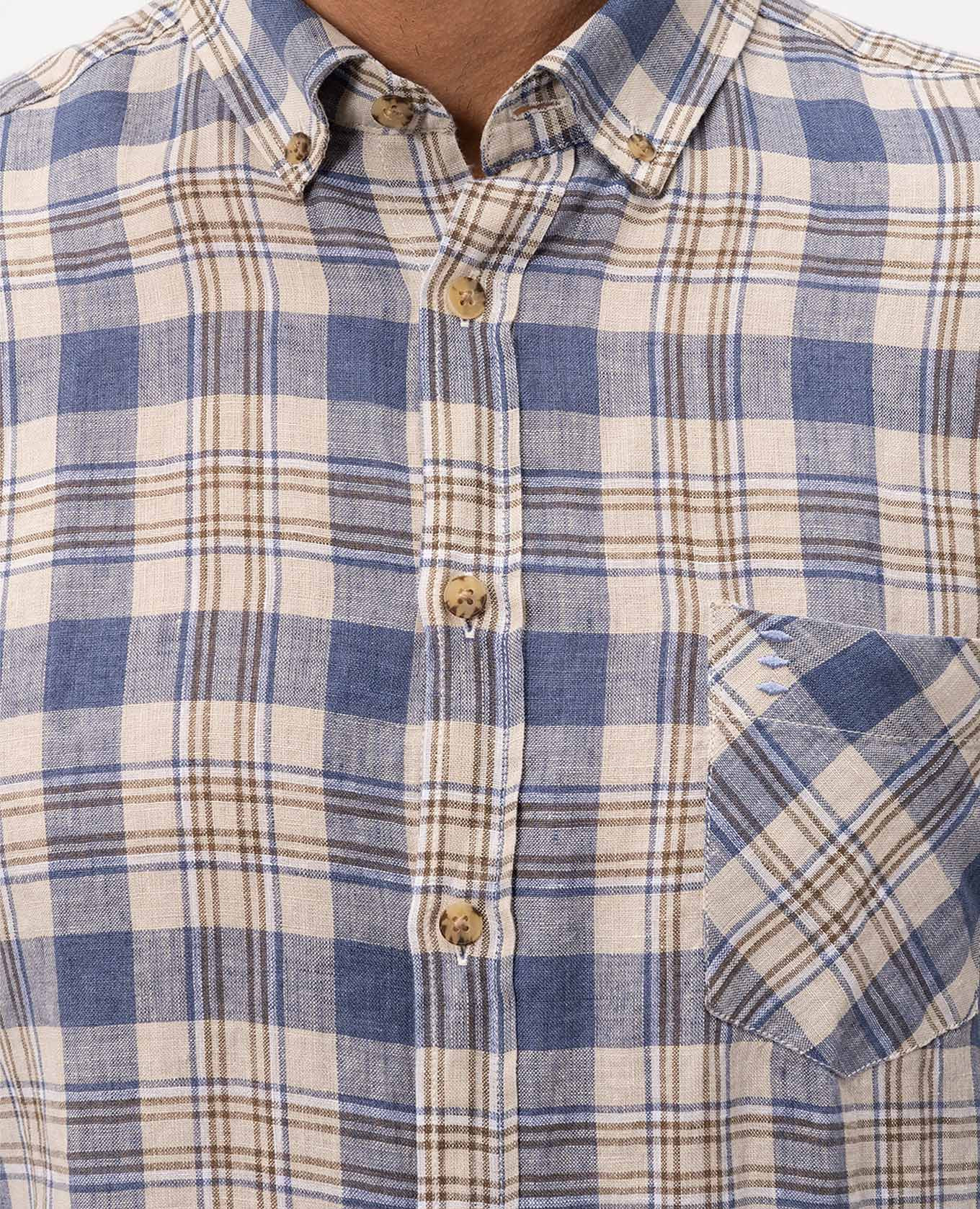 Checked linen shirt Florentino 5