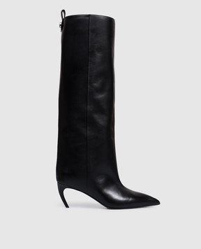 The Attico Black leather boots Lea 251WSH00879LBT019AA