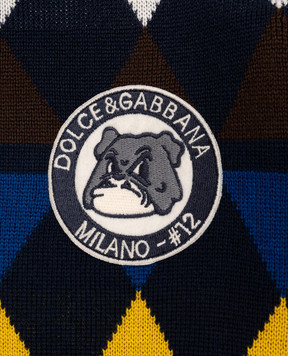 Dolce&Gabbana Children's patterned wool sweater L4KWE2JDVME26