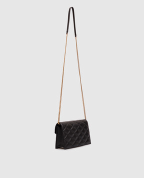 Saint Laurent Cassandre black leather bag 871149AAGOZ