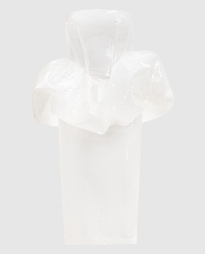 David Koma White dress with sequined peplum RE26DK73D