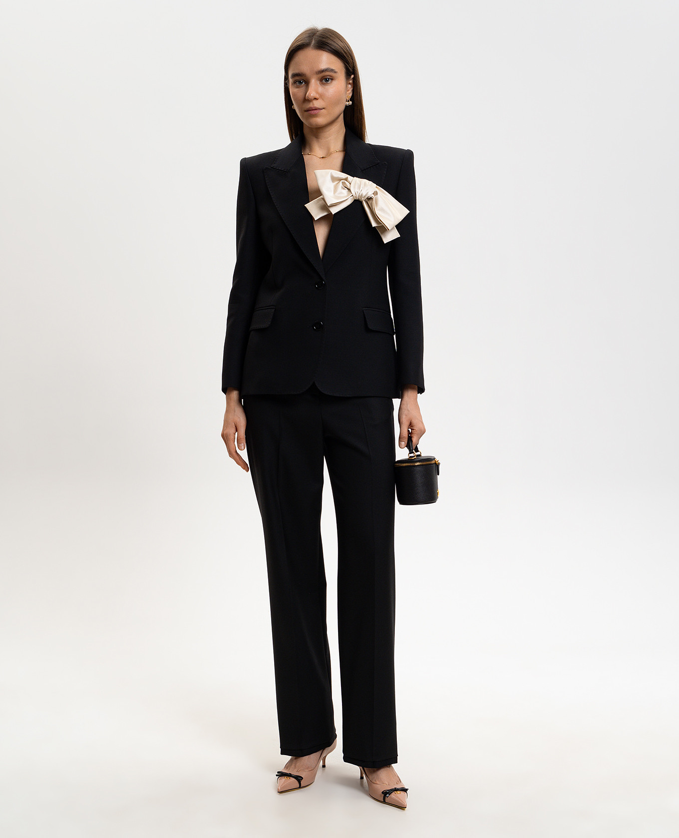 Black wool and silk jacket Valentino 2