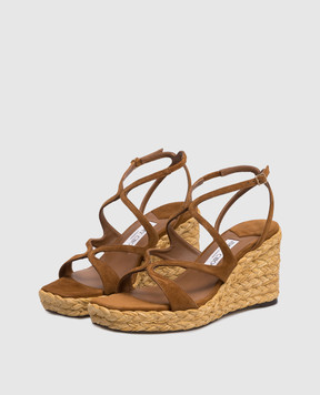 Jimmy Choo Ayla brown suede sandals AYLA85CUG