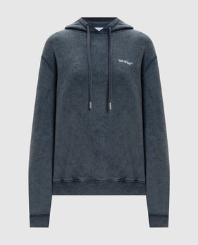 Off-White Blue Landscape hoodie with logo OWBB035F25FLE003