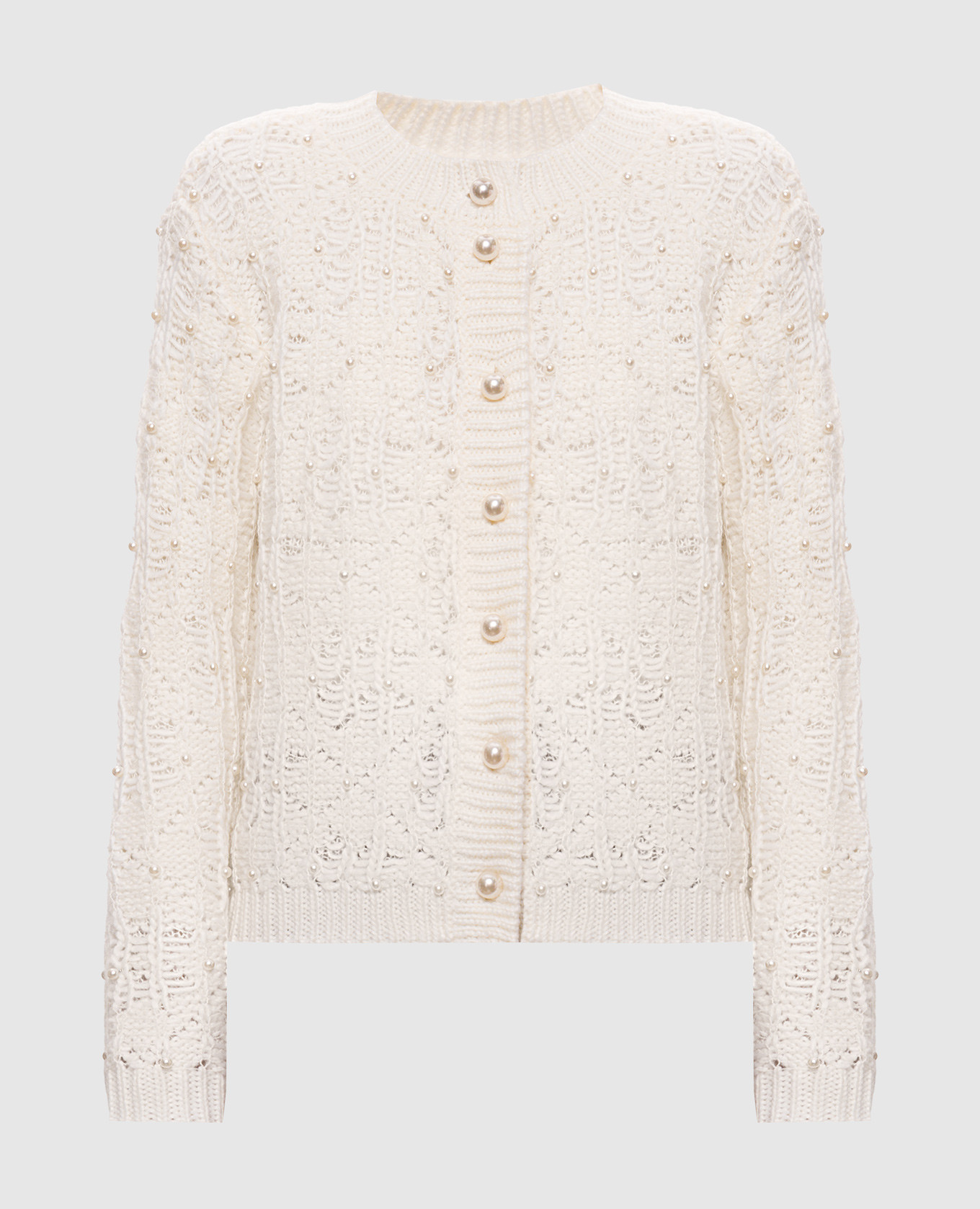 Ivory cardigan with beads