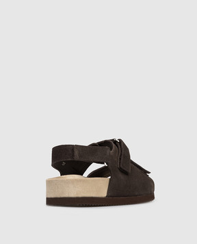 Brunello Cucinelli Children's brown suede sandals BSMEG1I168