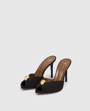 Giuseppe Zanotti Intrigo black leather mules E600031