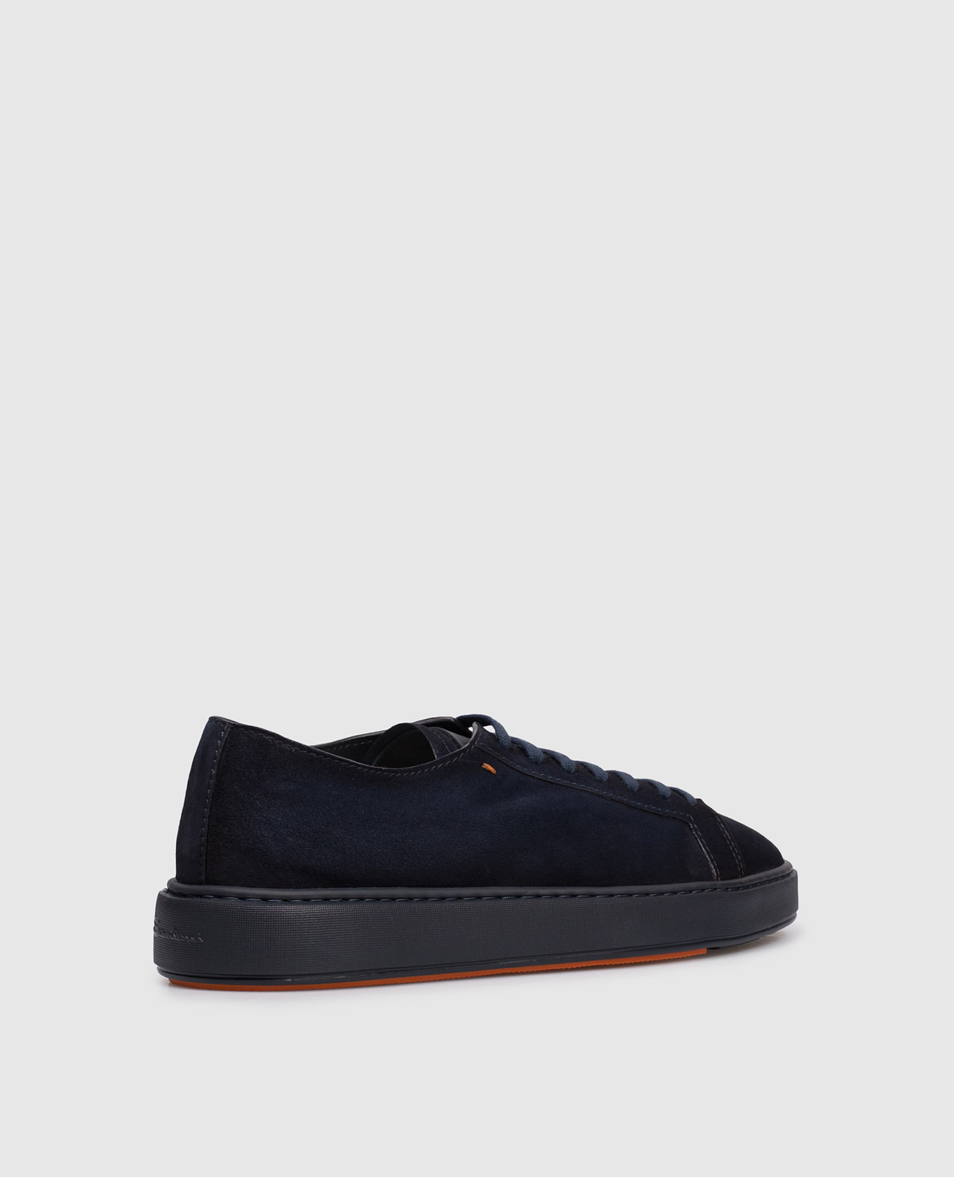 

Blue suede sneakers with logo Santoni