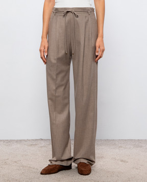 Max Mara Beige ALIBI cashmere pants MXMALIBI