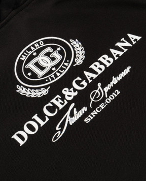 Dolce&Gabbana Children's black hoodie with logo print L4JWKZG7P2B812+