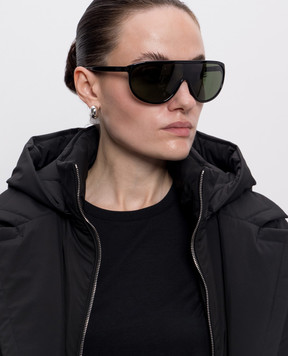 Toteme Black Shield Aviator Sunglasses 263WAE0011EC0001