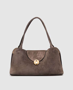Versace Vivian brown suede tote bag 10234561A18528