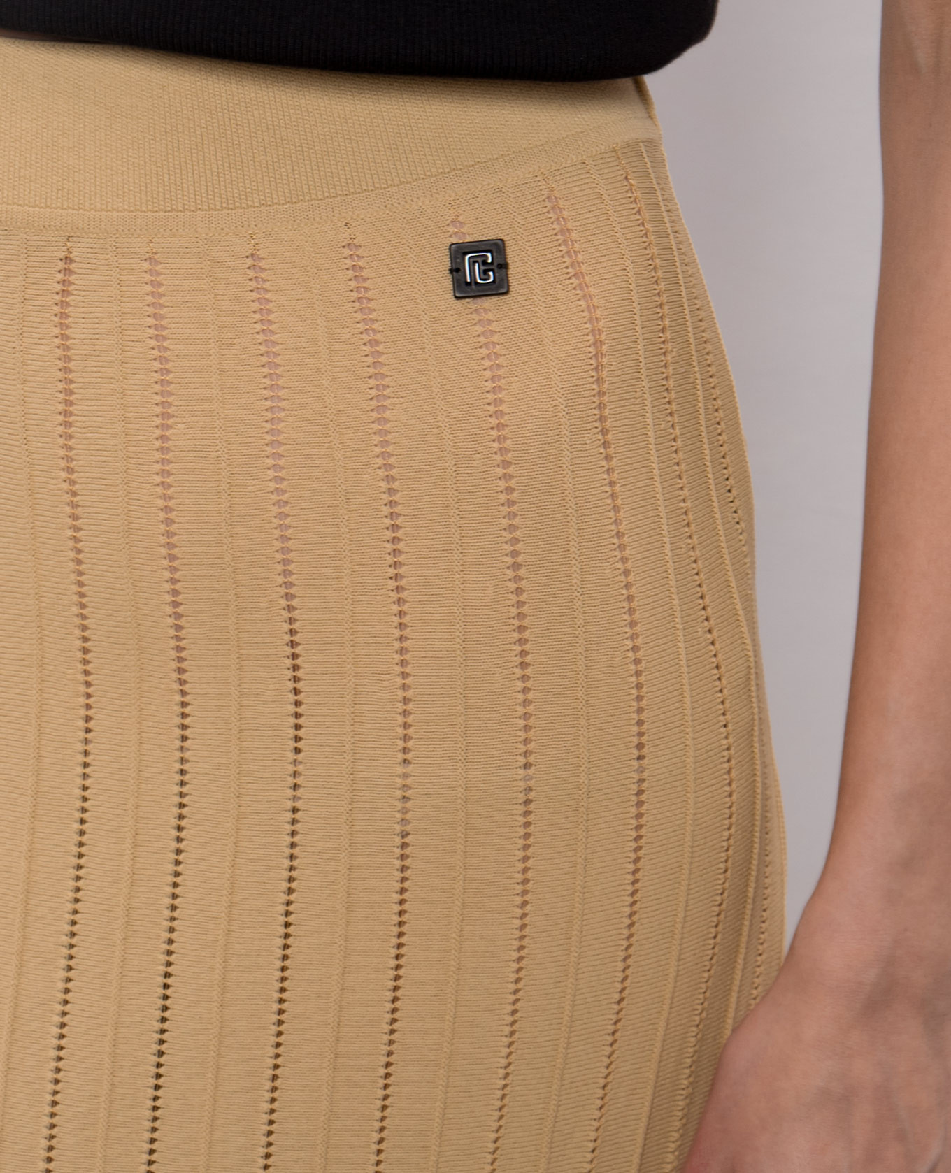 

Beige skirt with fringe Balmain