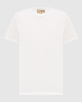Woolrich Ivory T-shirt with logo print CFWWTE2014FRUT5293