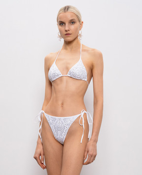 Venuja White Texano swimsuit with crystals BI002A