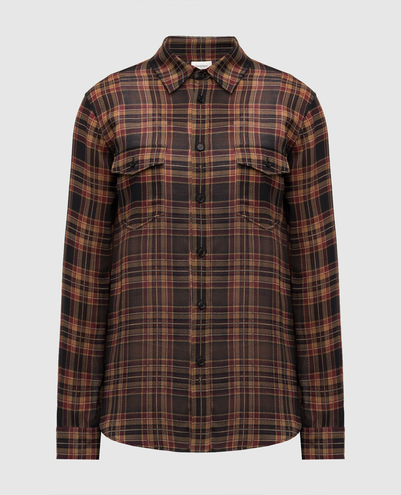 

Checked wool shirt Saint Laurent, Black