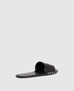 JW Anderson Black leather flip-flops FL0010LA0268