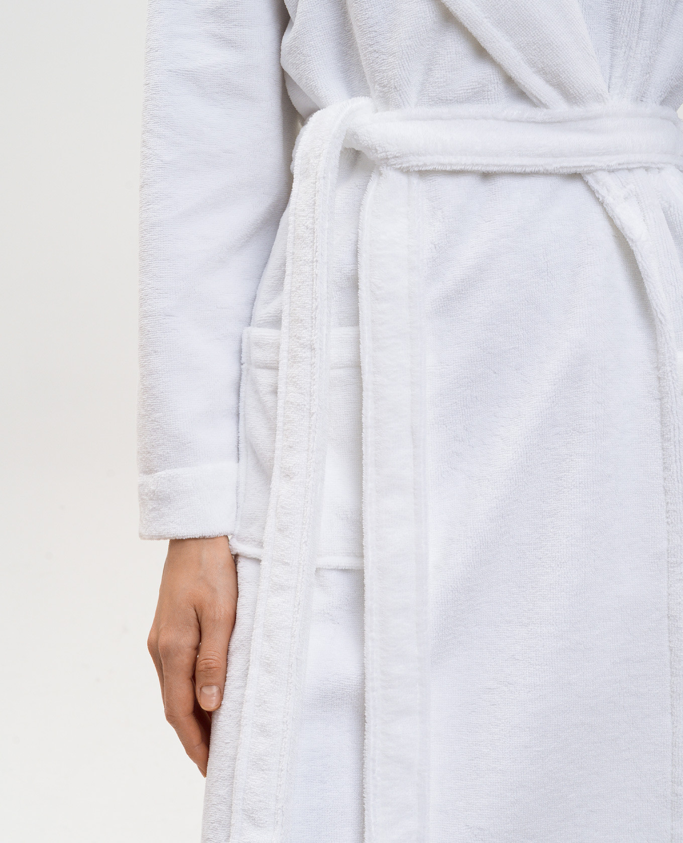 

White terry robe with hood L'appartement