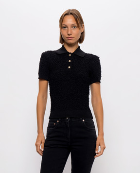 Balmain Black tweed polo PO0000000003