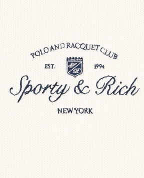 Sporty & Rich Children's sweater in Syracuse ivory with logo embroidery WS09375412WH37