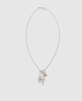 Juun.j Silver chain with branded pendants JW618ZW042
