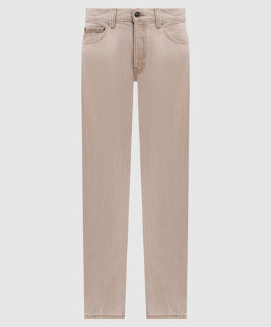 Beige Callum jeans with logo patch